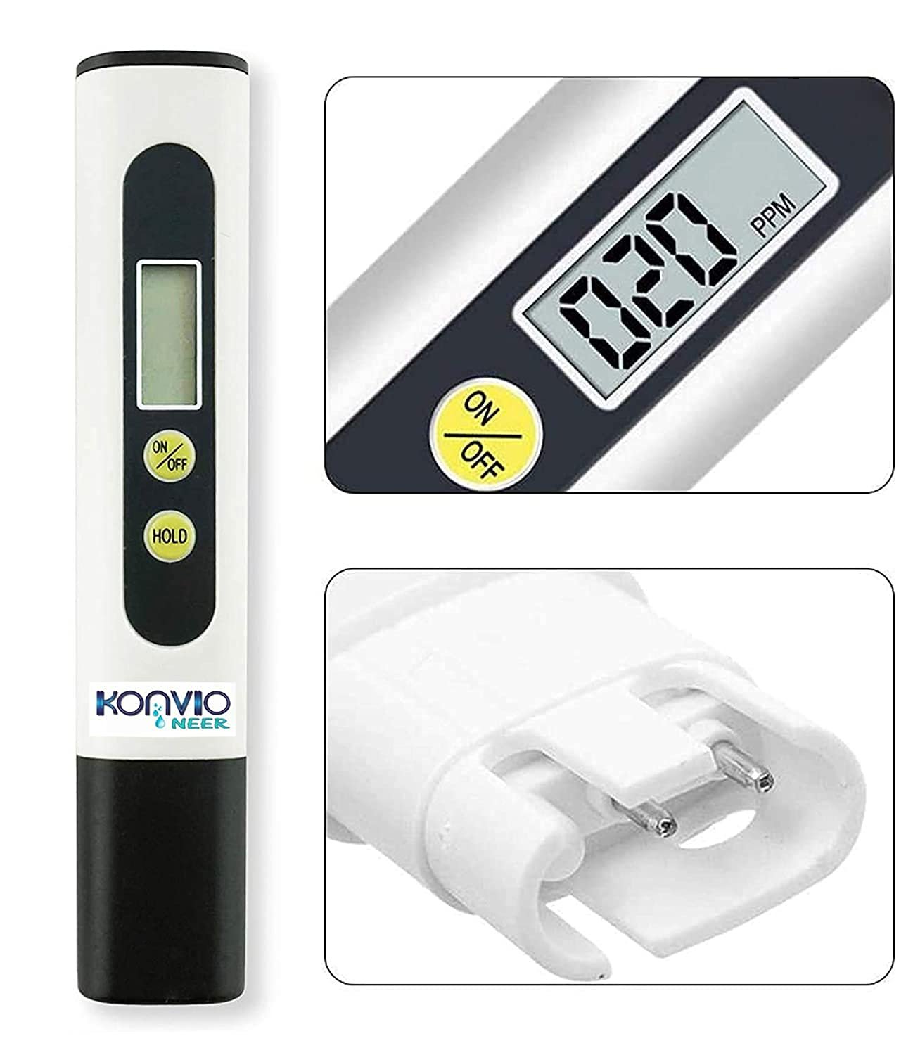 Konvio Neer TDS Meter for Water Testing | Digital TDS meter| PPM Tester for Drinking Water, RO, Aquarium & Hydroponics | Total Dissolved Solids meter