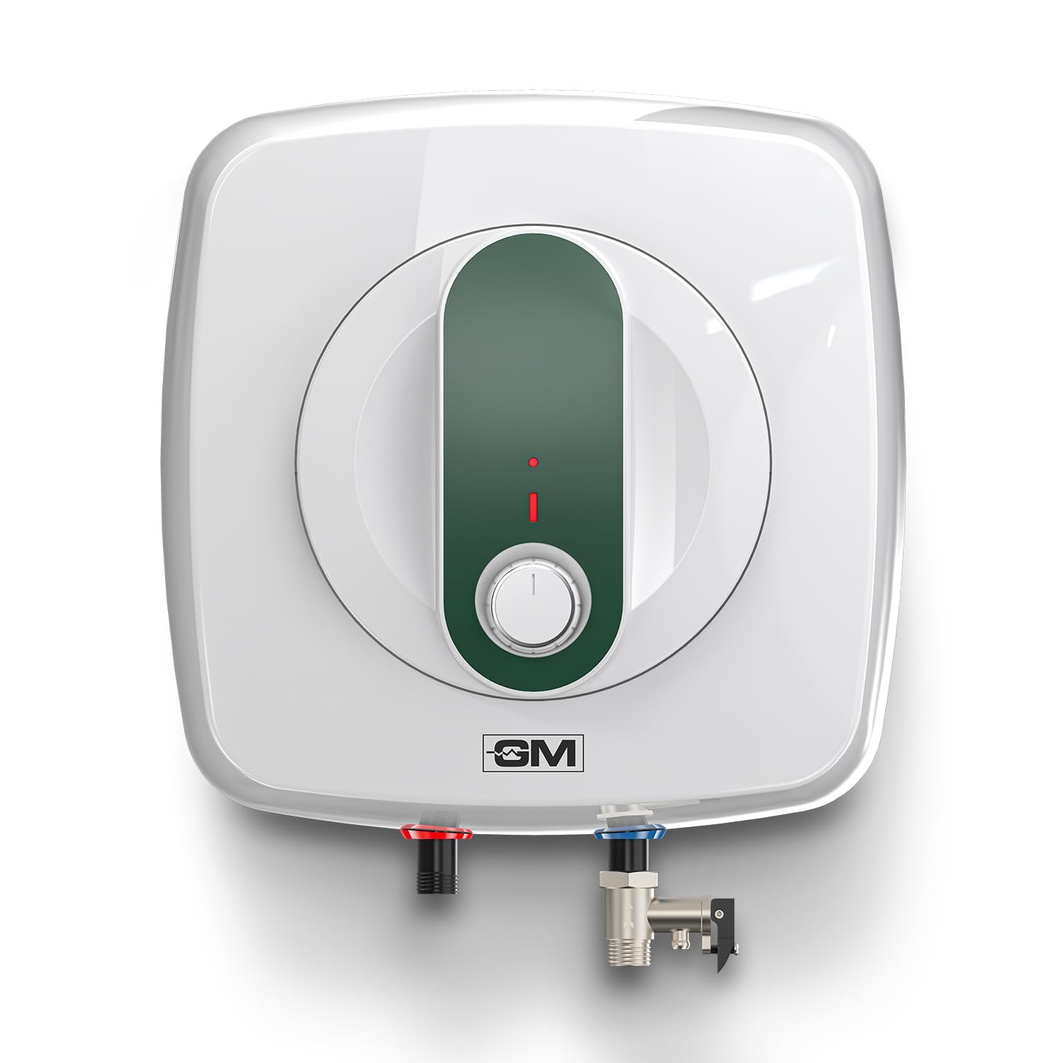 GM Nue+ 10L Water Heater, High-Efficiency Water Geyser - Quick Hot Water, Energy-Saving, Rustproof Body, and Safety Features - Alpine Green