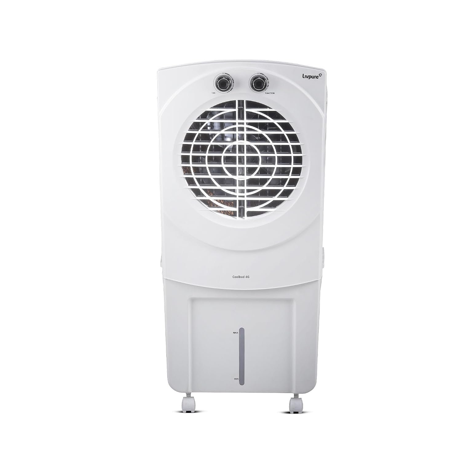Livpure Coolbud Personal Air Cooler- 46L with High Air Delivery| Motor with Thermal Overload Protection| Antibacterial Honeycomb Pads | Inverter Compatibility| 2 years Warranty