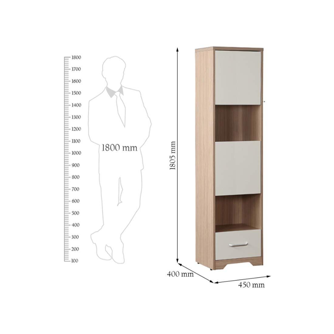HomeTown Ambra Tall Unit (450x400x1800 mm)