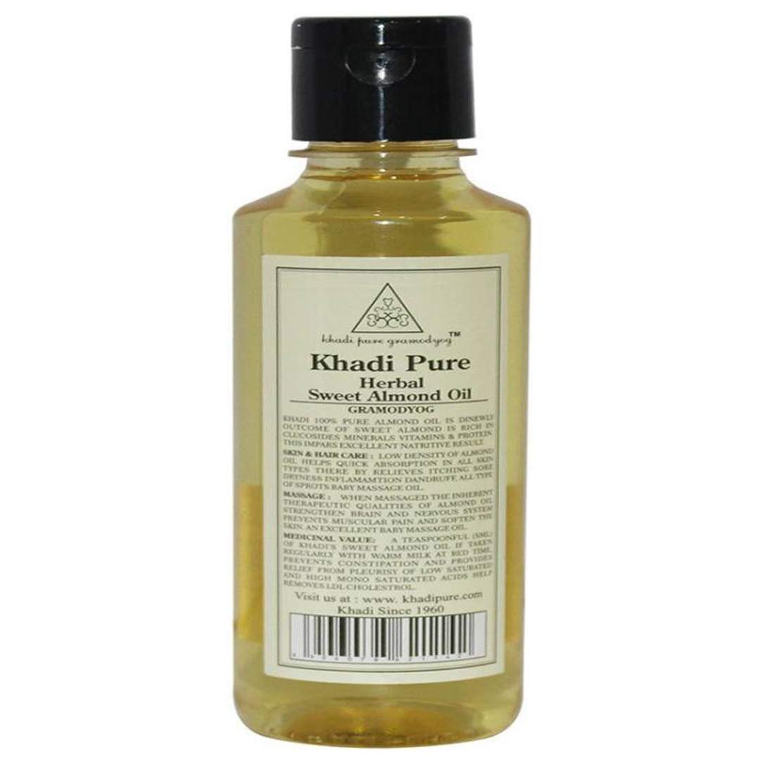 Khadi Pure Herbal Sweet Almond Oil, 210 ml