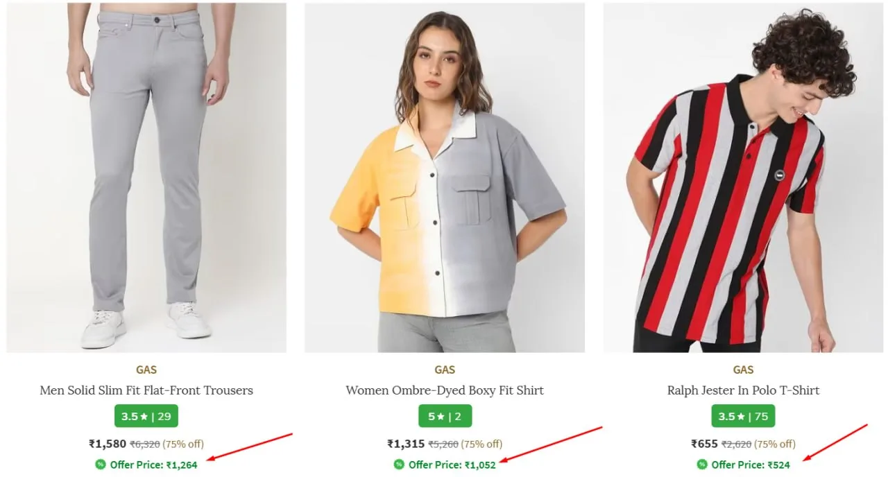 75% Off On Branded Clothing.