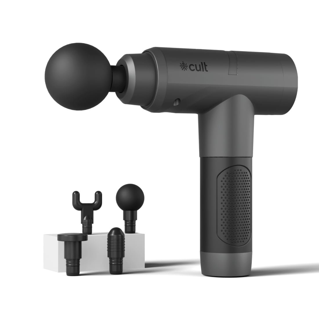 CULT Impact Pro Gun Massager, 6 Speed Intensities, Full-body deep tissue pain relief massager (805368) Grey