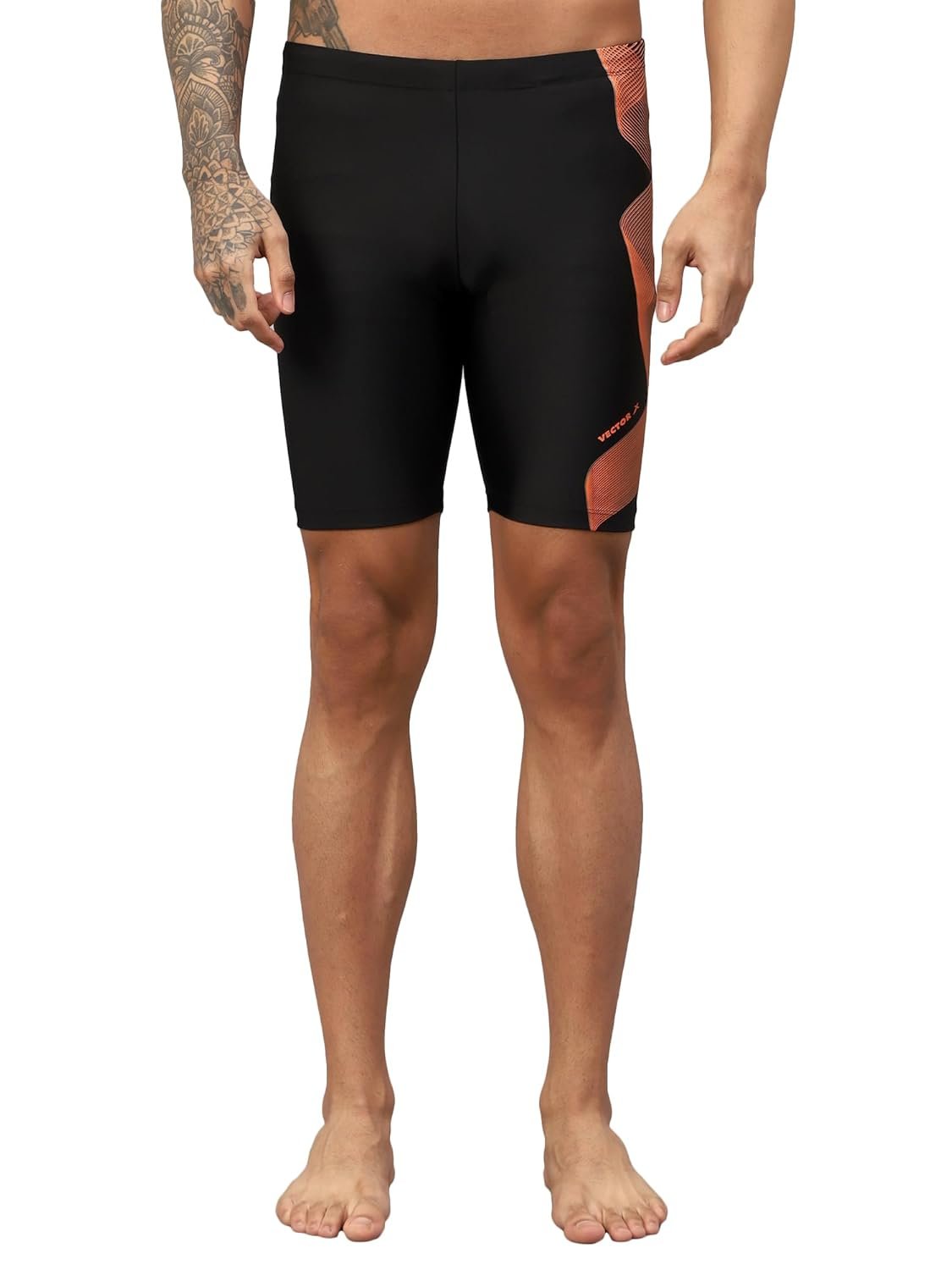Vector X OMCS-346 Men Printed Swimming Compression Jammer Multi-Purpose Shorts (Training,Innerwear,Athletic,Swimming,Skating,Cycling,Fitness)
