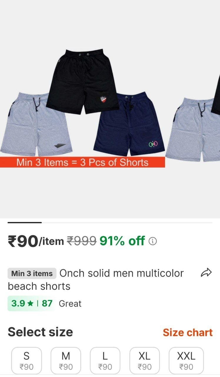 onch solid men multicolor beach shorts