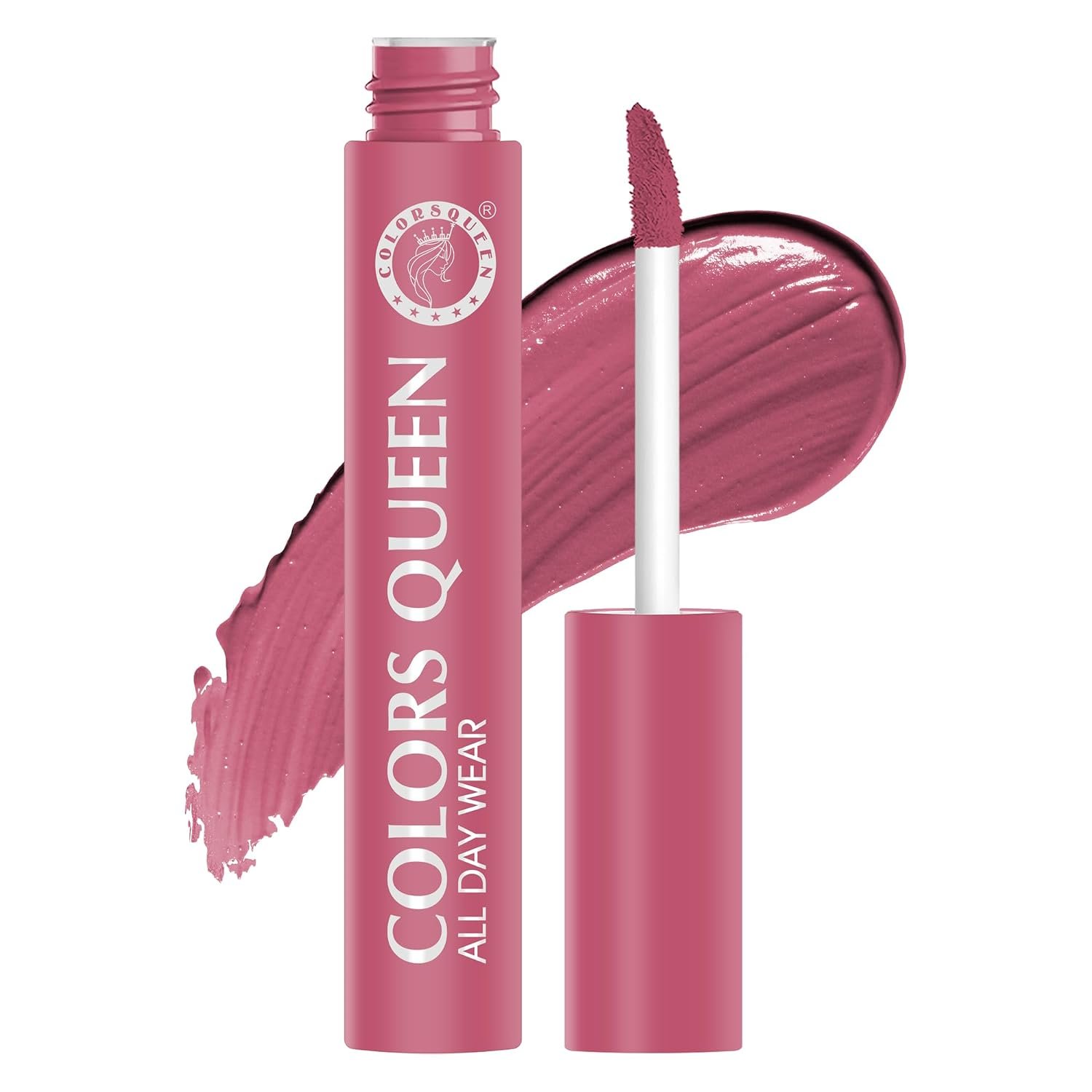 Colors Queen All Day Wear Liquid Lipstick - Ruby True, 12g | Highly Pigmented, Long Lasting Matte Lipstick | Smooth One Swipe Application, Lightweight & Non Transfer Liquid Lipstick for Women