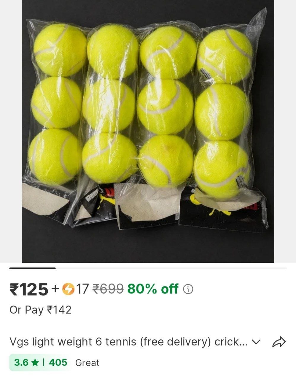 vgs light weight 6 tennis free delivery cricket tennis ball