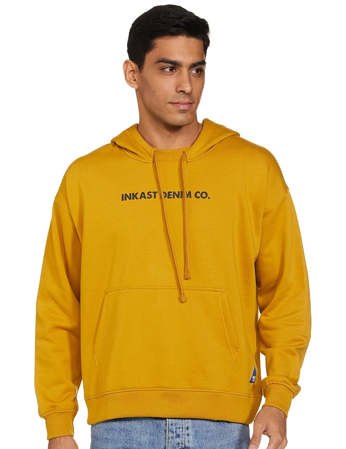 Amazon Brand - INKAST Men Cotton Oversized Hooded Sweatshirt