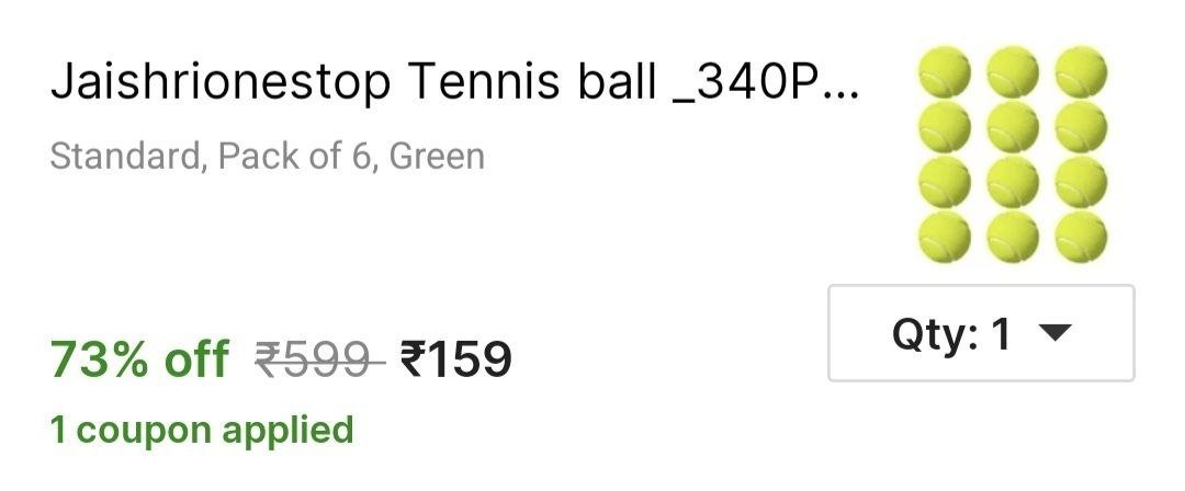 jaishrionestop tennis ball 340pack 6