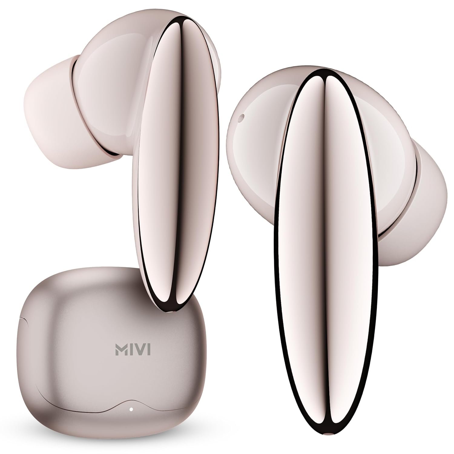 Mivi SuperPods Studio ANC TWS Ear Buds Wireless, 38dB Quad Mic Noise Cancellation, Hi-Res Audio with LDAC, 3D Soundstage, Up to 60H Playback, Bluetooth True Wireless Earbuds