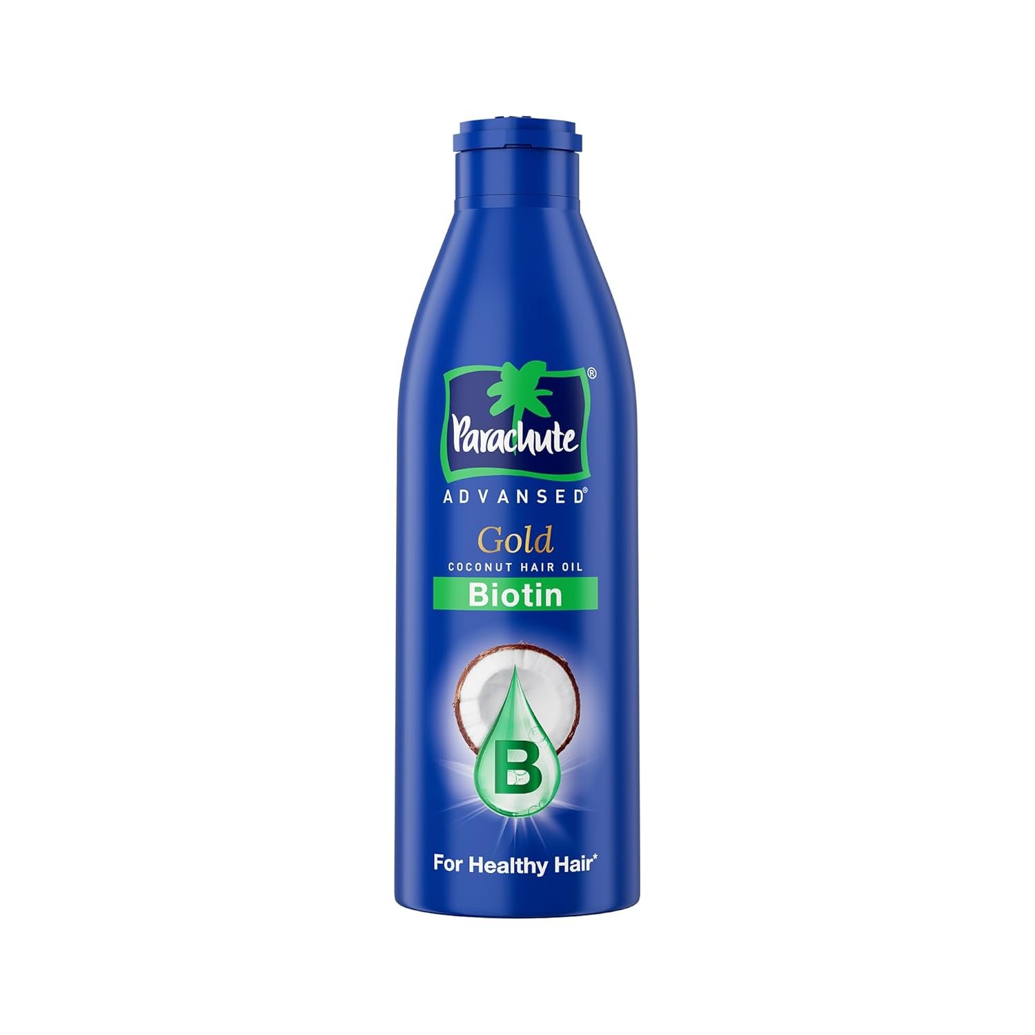 Parachute Advansed Gold Biotin & Coconut Hair Oil | Deep Nourishment for Fuller Hair| No Paraben or Silicone | 300ml