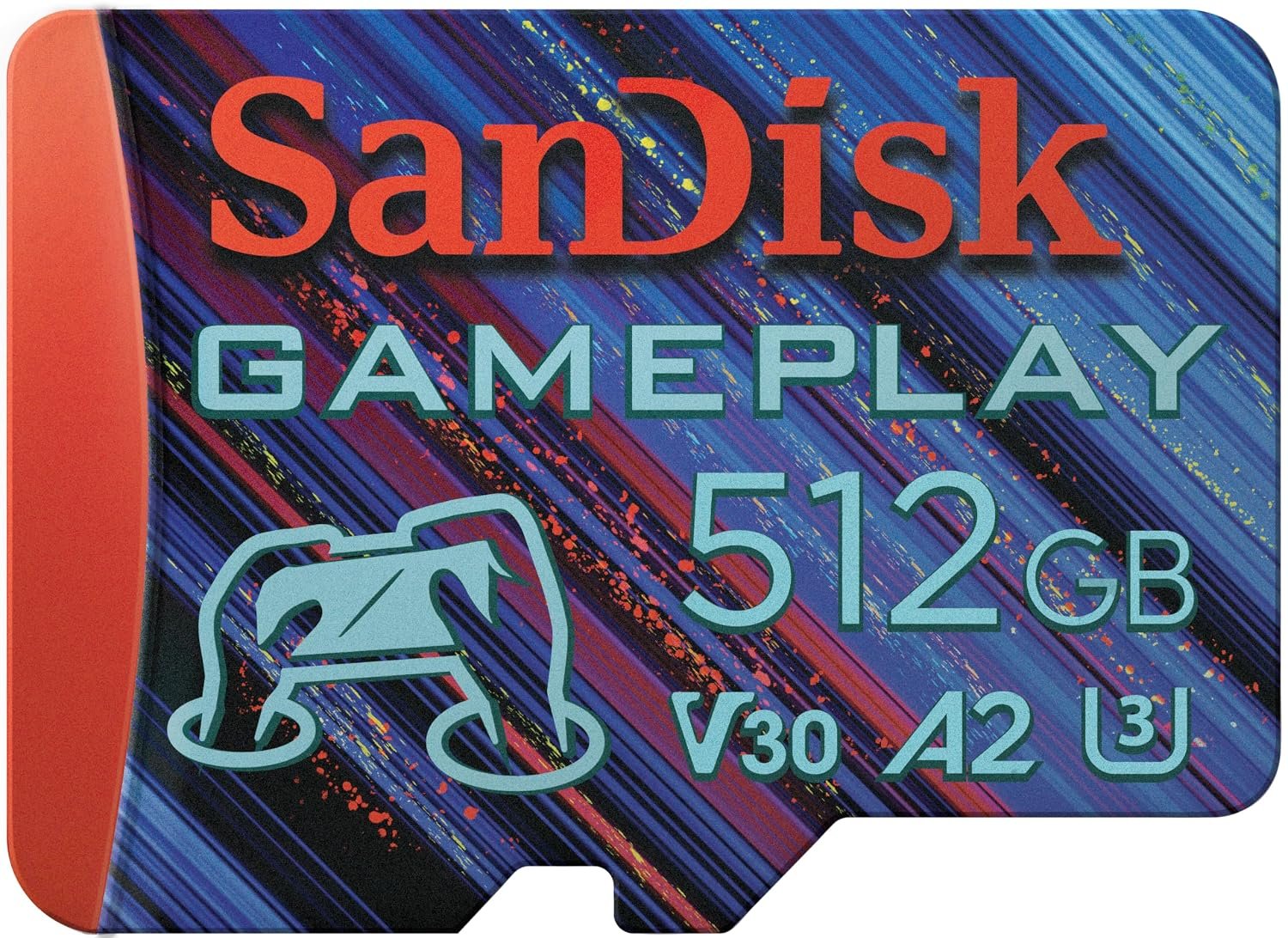 SanDisk Gameplay microSDXC UHS-I Card, 512GB Gaming microSDXC, 190MB/s, 130MB/s W, UHS-I, V30, U3, C10