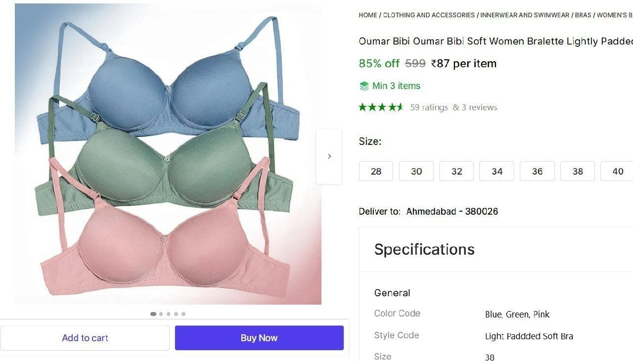 oumar bibi soft women bralette lightly padded bra