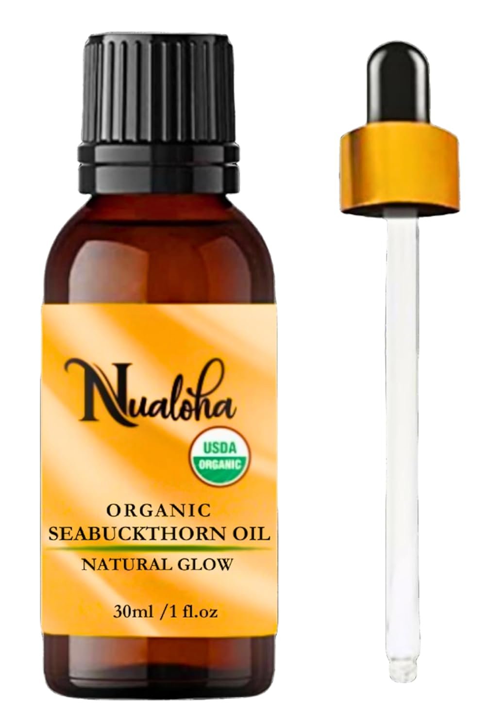 Organic Sea Buckthorn Oil – 100% Pure Cold Pressed Face, Hair & Body Oil for Glowing, Radiant Looking Skin – Lightweight Nourishing Beauty Oil- 30 ML