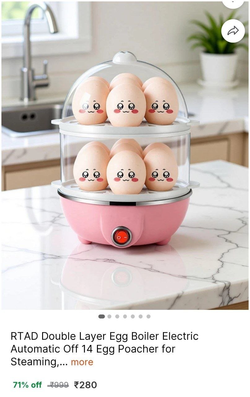 rtad double layer egg boiler electric automatic off 14 poacher steaming cooking boiling cooker 14 eg