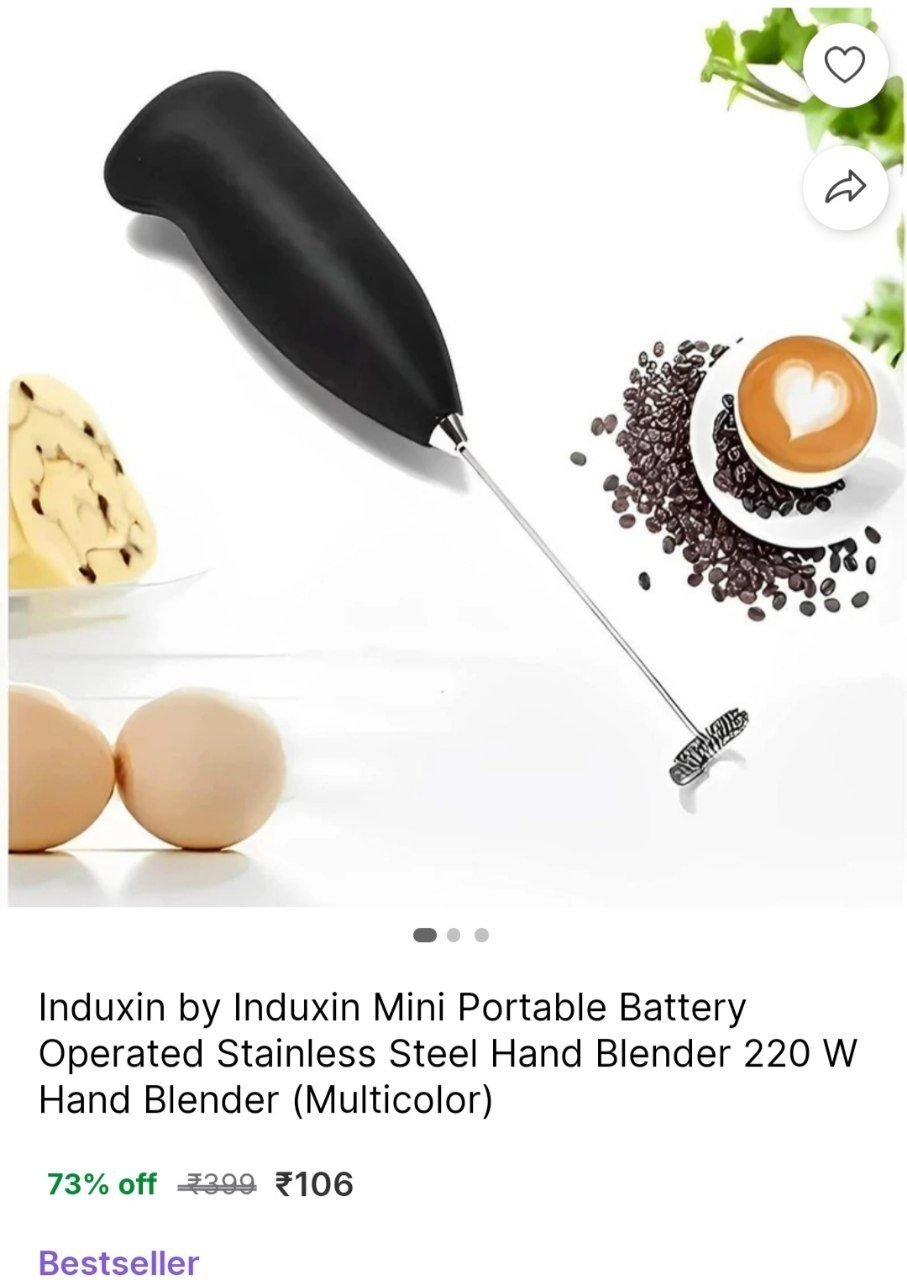 induxin mini portable battery operated stainless steel hand blender 220 w