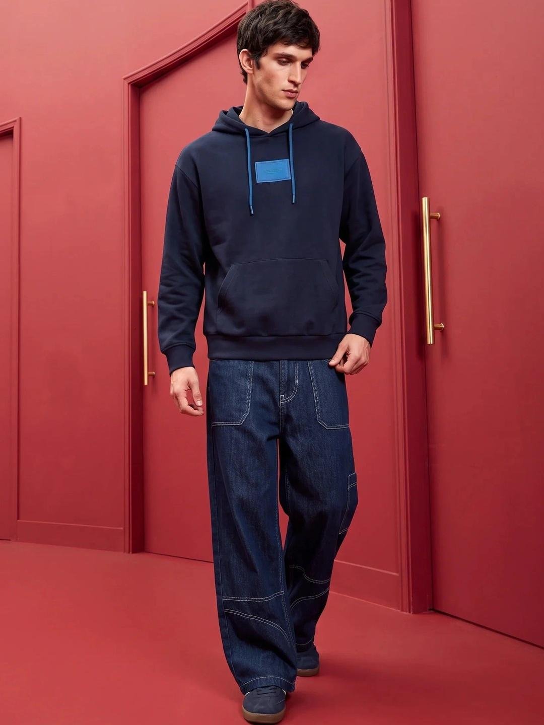 Buy RARE RABBIT Mens Blue Plain Baggy Fit Mid Rise Casual Jeans -  - Apparel for Men