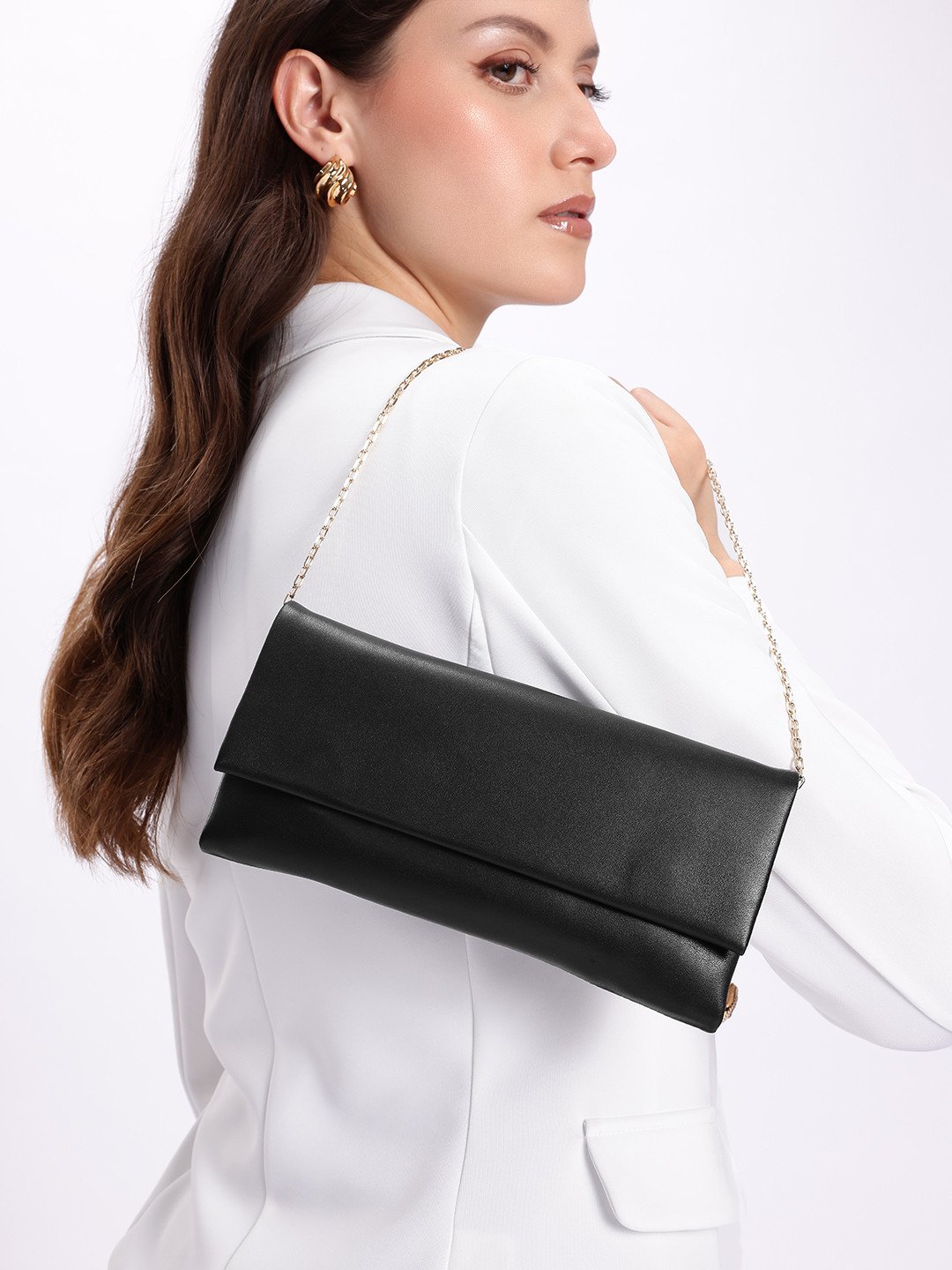 Buy MANGO Leather Baguette Shoulder Bag -  - Accessories for Women