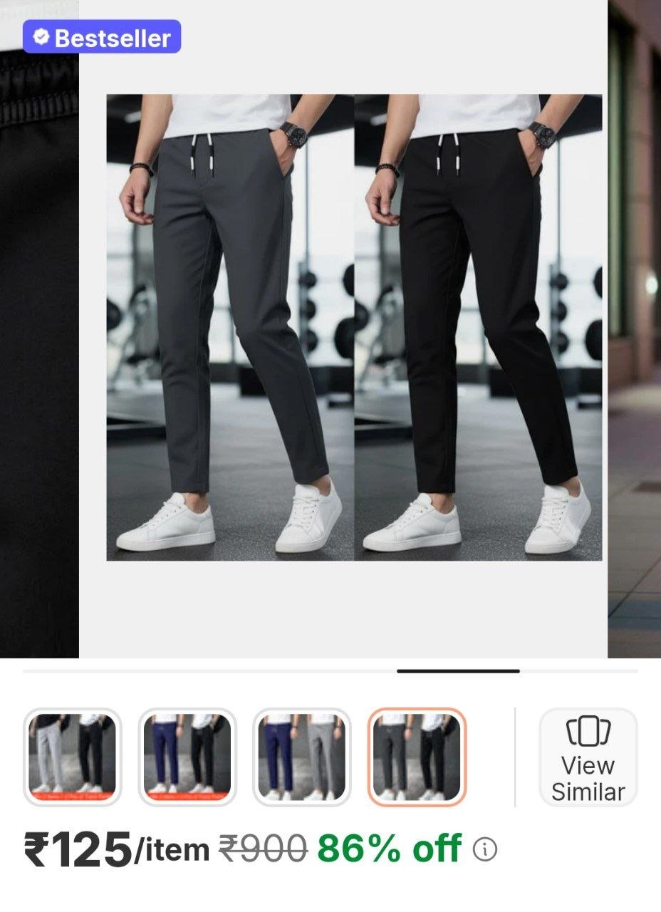 marquiana solid men black grey track pants