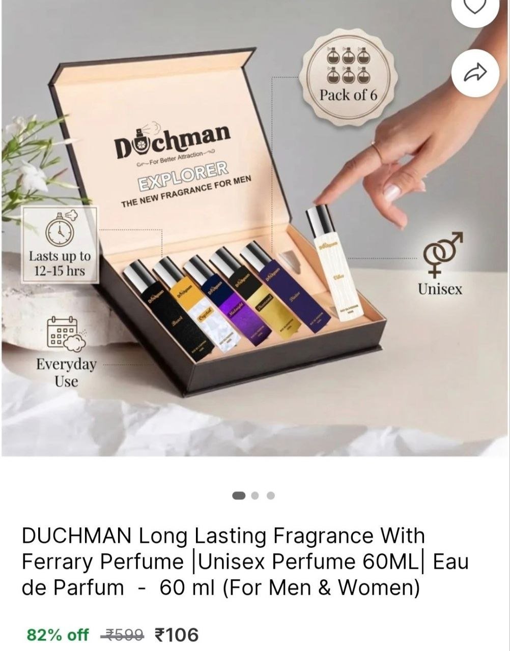 duchman long lasting fragrance ferrary perfume unisex 60ml eau de parfum 60 ml