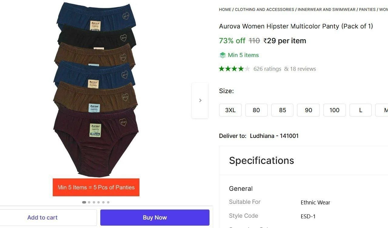 aurova women hipster multicolor panty