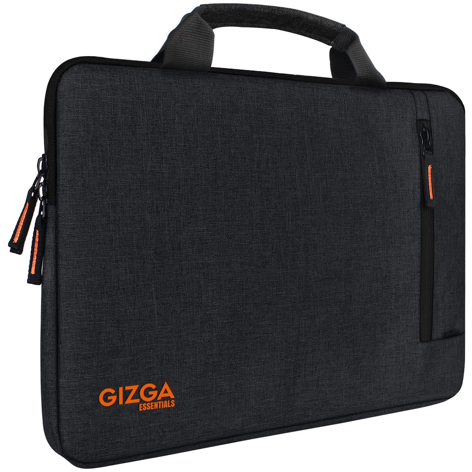 Gizga Essentials 14.1 Inch Laptop Sleeve Case Cover Pouch Bag with Handle & Front Pocket| Slim & Water-Resistant Nylon Fabric with Shockproof Foam Padding, Soft Lining & Premium Zipper Clo