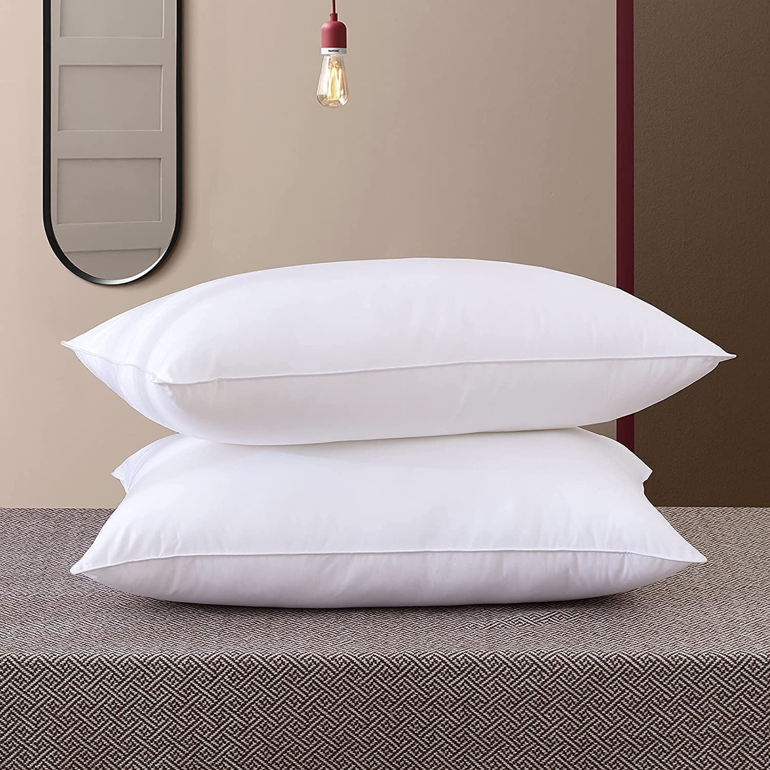 Microfiber Extra Soft White Pillows | Pillows for Sleeping White - Pack - 2 (Size - 16x24 Inches Or 40x60 cm) - Pillow Set of 2