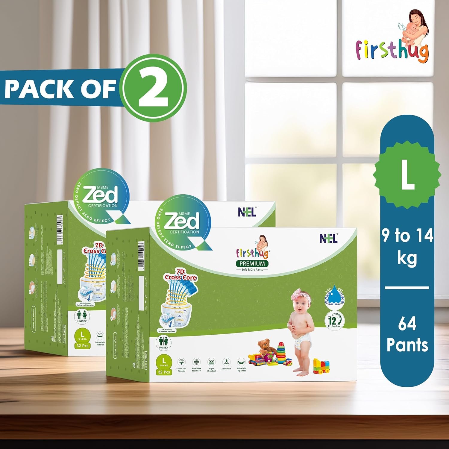 Diaper Pants – Medium 72 Pcs Soft Comfort Fit (7–12 kg)