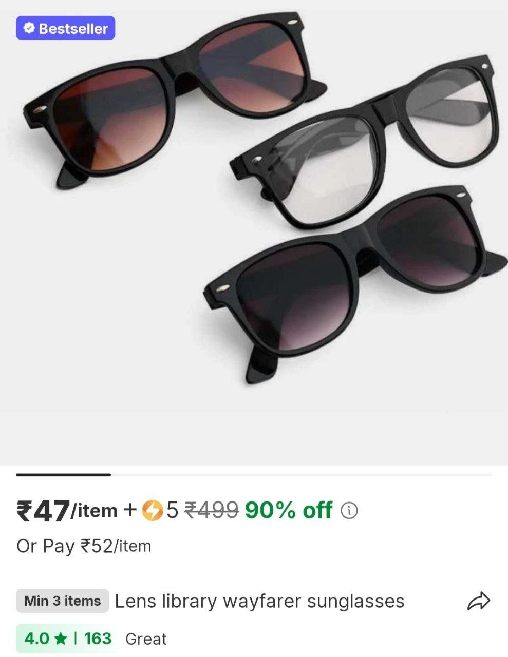 lens library wayfarer sunglasses