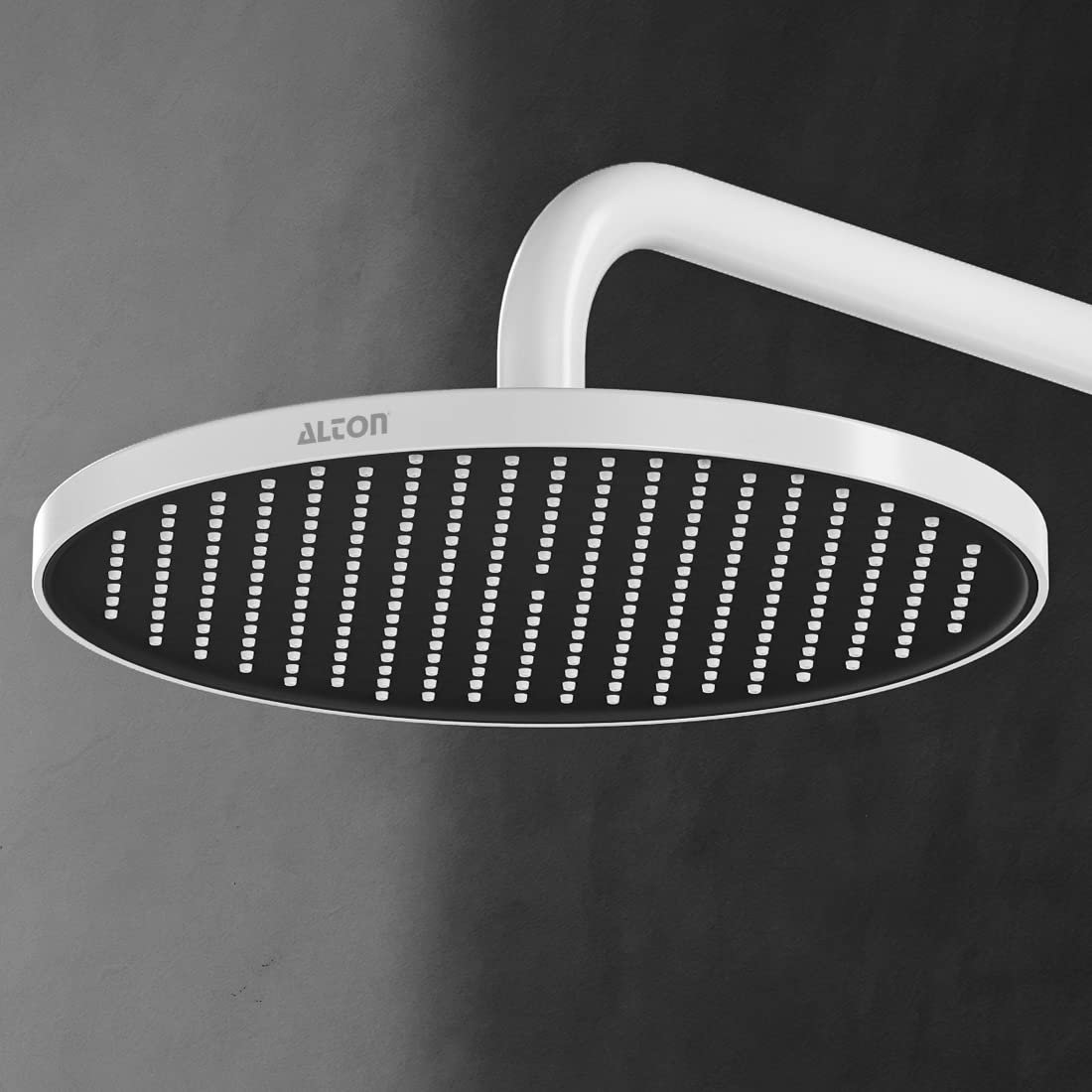 ALTON SHR20280, ABS, 10-INCH, Overhead Shower Without Arm, White & Black