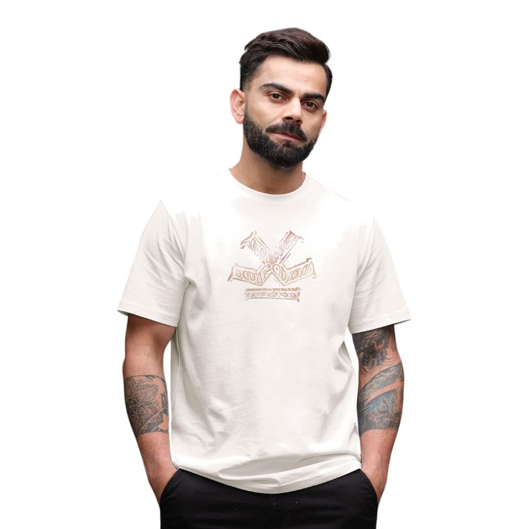 WROGN Men's 180 GSM Pure Cotton T-Shirt | Graphic Print Slim Fit