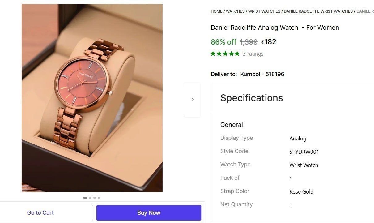 daniel radcliffe analog watch women