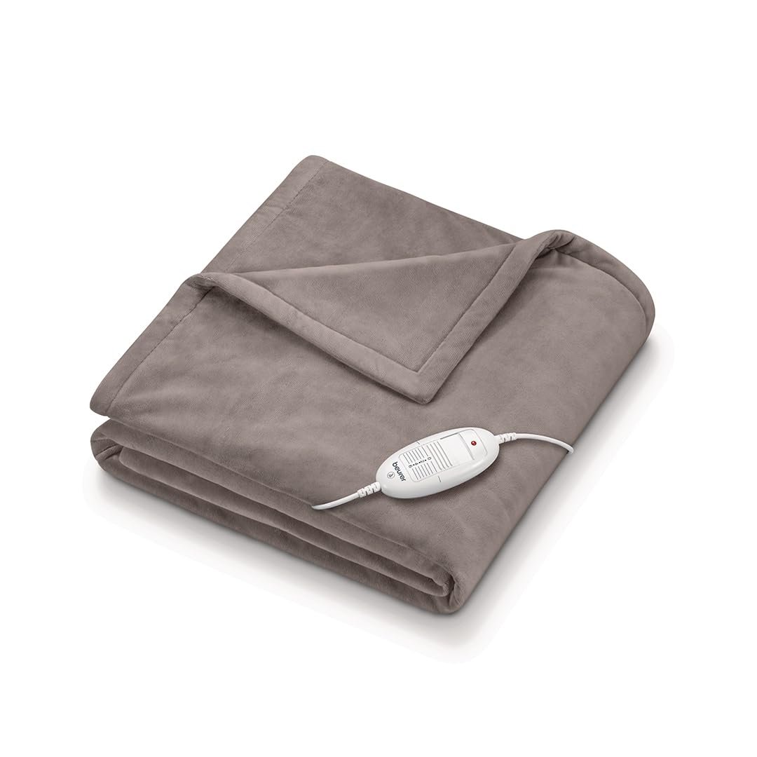 Beurer German Engineering HD 75 Electric Overblanket I Fast Heating Throwblanket I German Engineering I 6 Temperature Levels I Auto Shut-Off I Machine Washable 30°C I Overheat Protection I OEKO-TEX Ce
