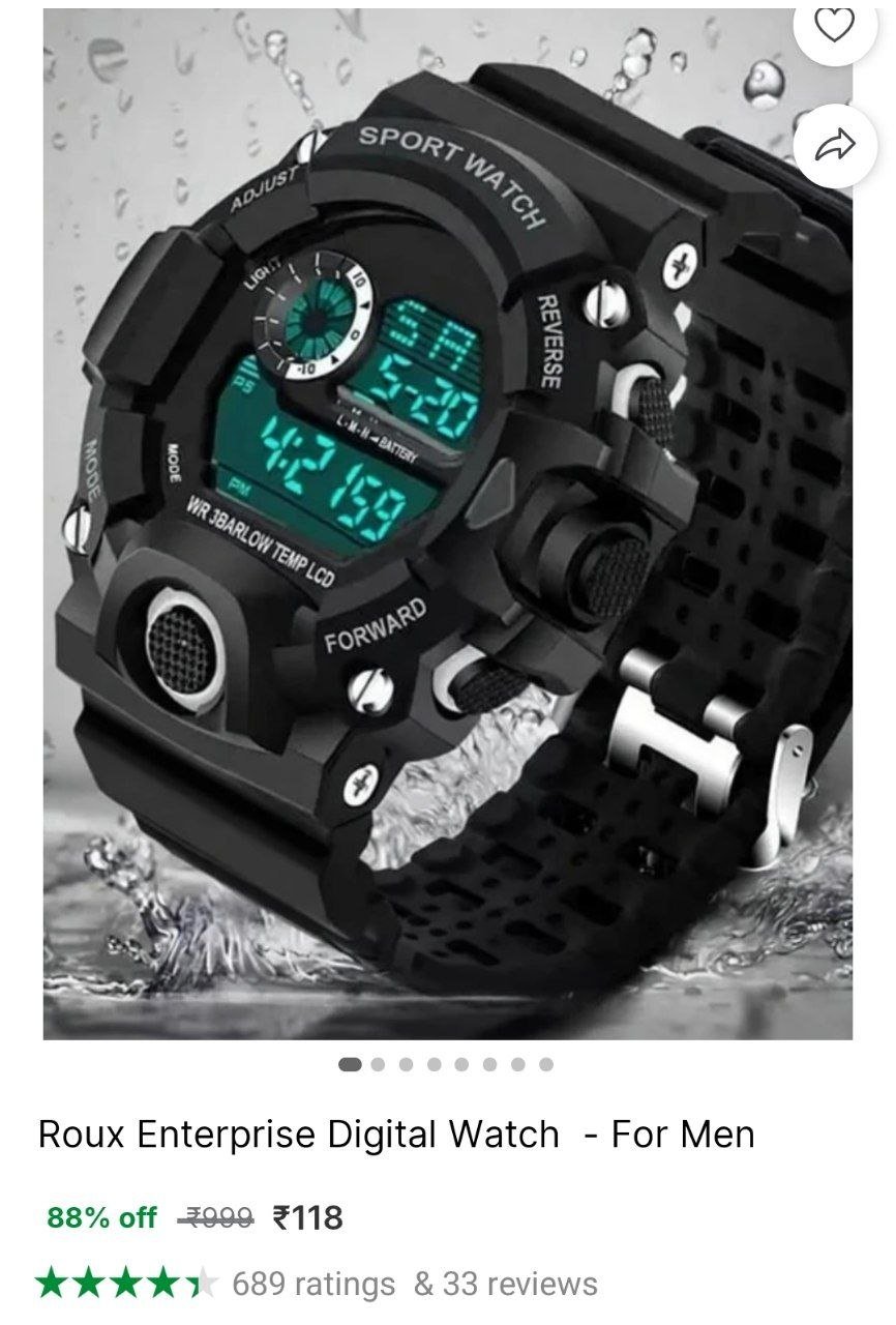 roux enterprise digital watch men