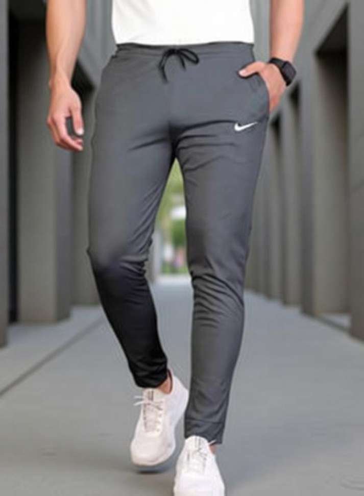 versartile solid men grey track pants