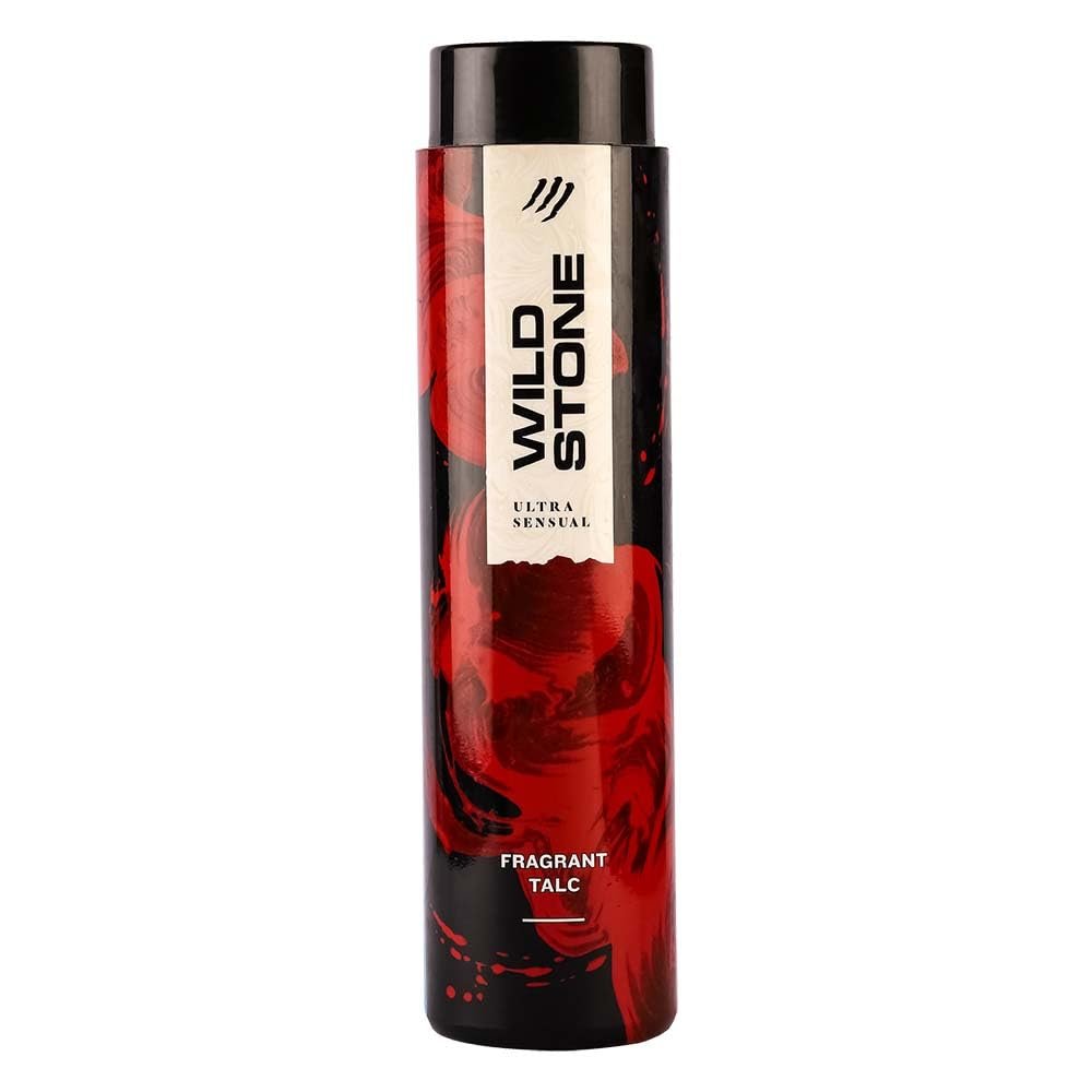 Wild Stone Ultra Sensual Talcum Powder for Men, 400gm, Perfumed Deodorant Talc with Masculine Aromas, Keeps You Smelling Fresh All-day Long