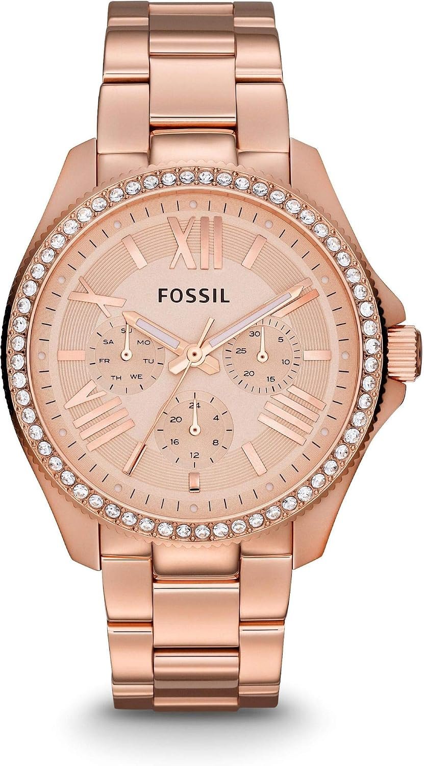 Fossil Chronograph Rose Dial Women's Watch - AM4483