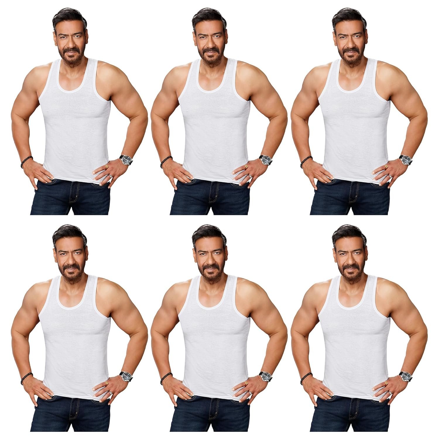 Amul Comfy Men’s Vest | 100% Cotton Single Jersey Fabric | U Neck Sleeveless Innerwear | Ultra Soft Hand Feel | Seamless Body | Superior Comfort Color May Vary (Pack of 6)