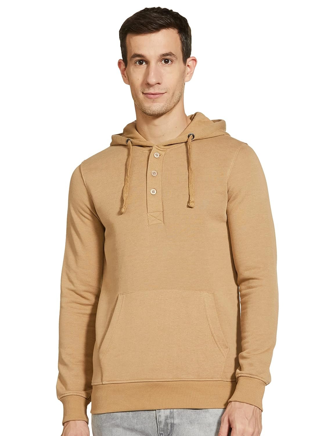 Amazon Brand - Symbol Men's Cotton Hooded Sweatshirt