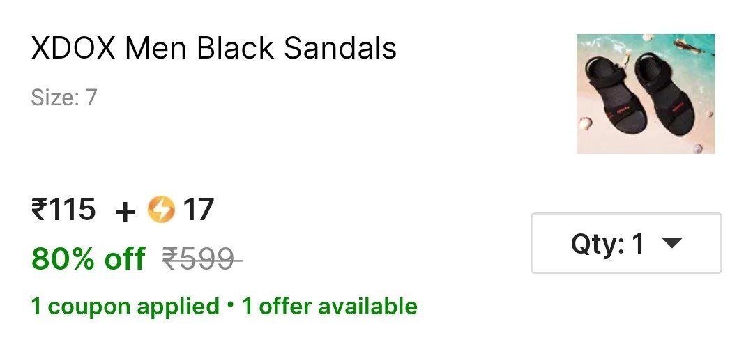 xdox men black sandals
