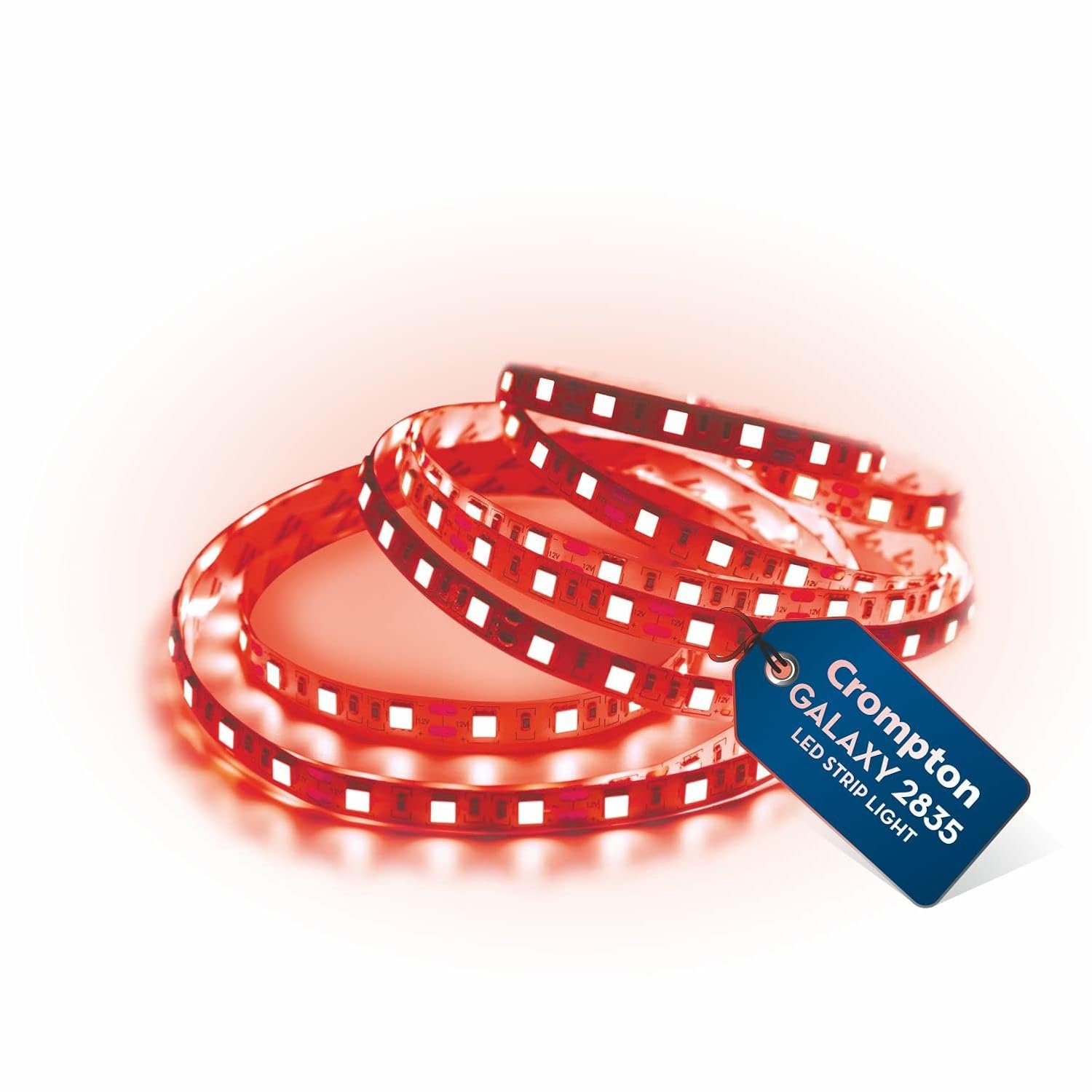 Crompton 25W LED Strip Light | 5 Meter Red Light | Roll with 300 LEDs | 22 Lumens/LED | Bright & Energy Saving | Flexible Lighting | Without Driver | Pack of 1