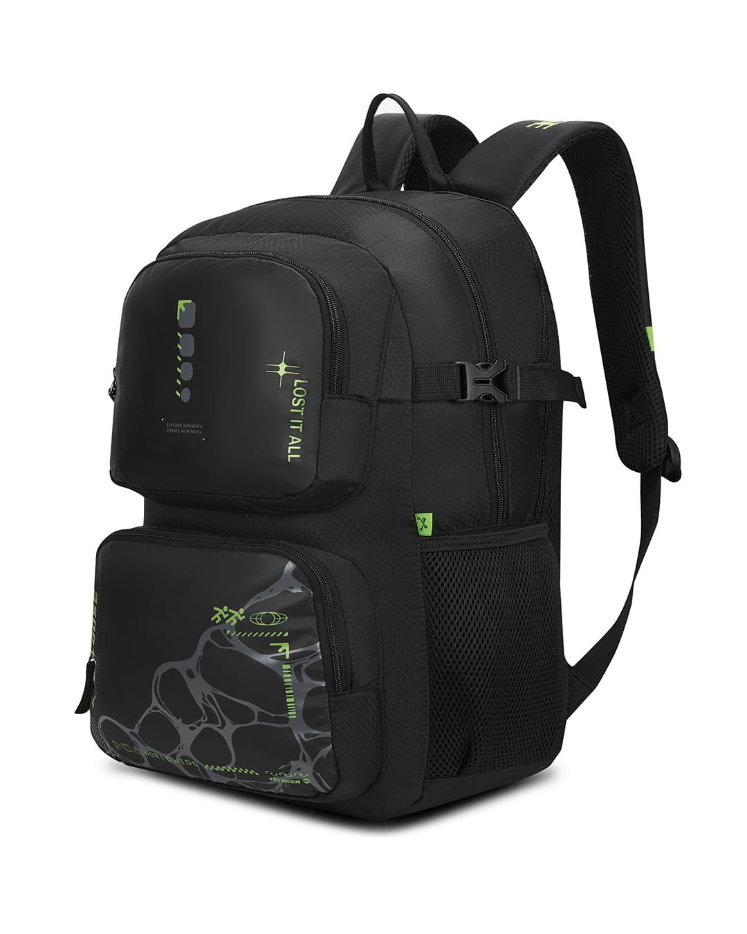 FOOTLOOSE by VIP Kinetic 30L Laptop Backpack (15.6"), 2 Compartments, Black