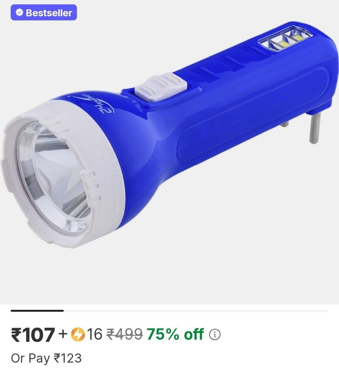 24 energy compact 15w led torch with 3 hi bright smd side light en 846 flashlight torch