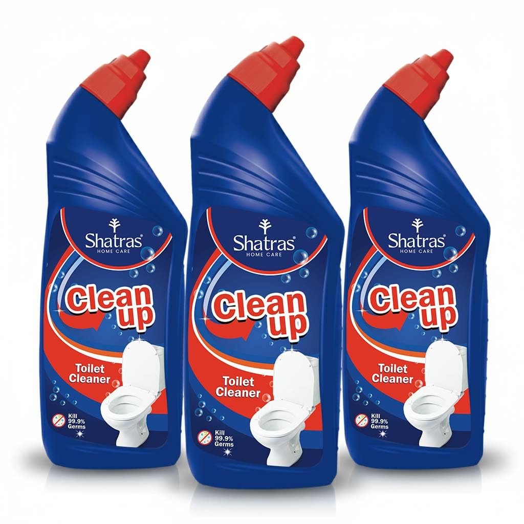 Shatras Toilet Cleaner Extra Thick Formula | Removes Tough Stains, Rust & Hard Water Deposits | Helps Kill 99.9% of Germs for a Hygienic Toilet | Pack of 3