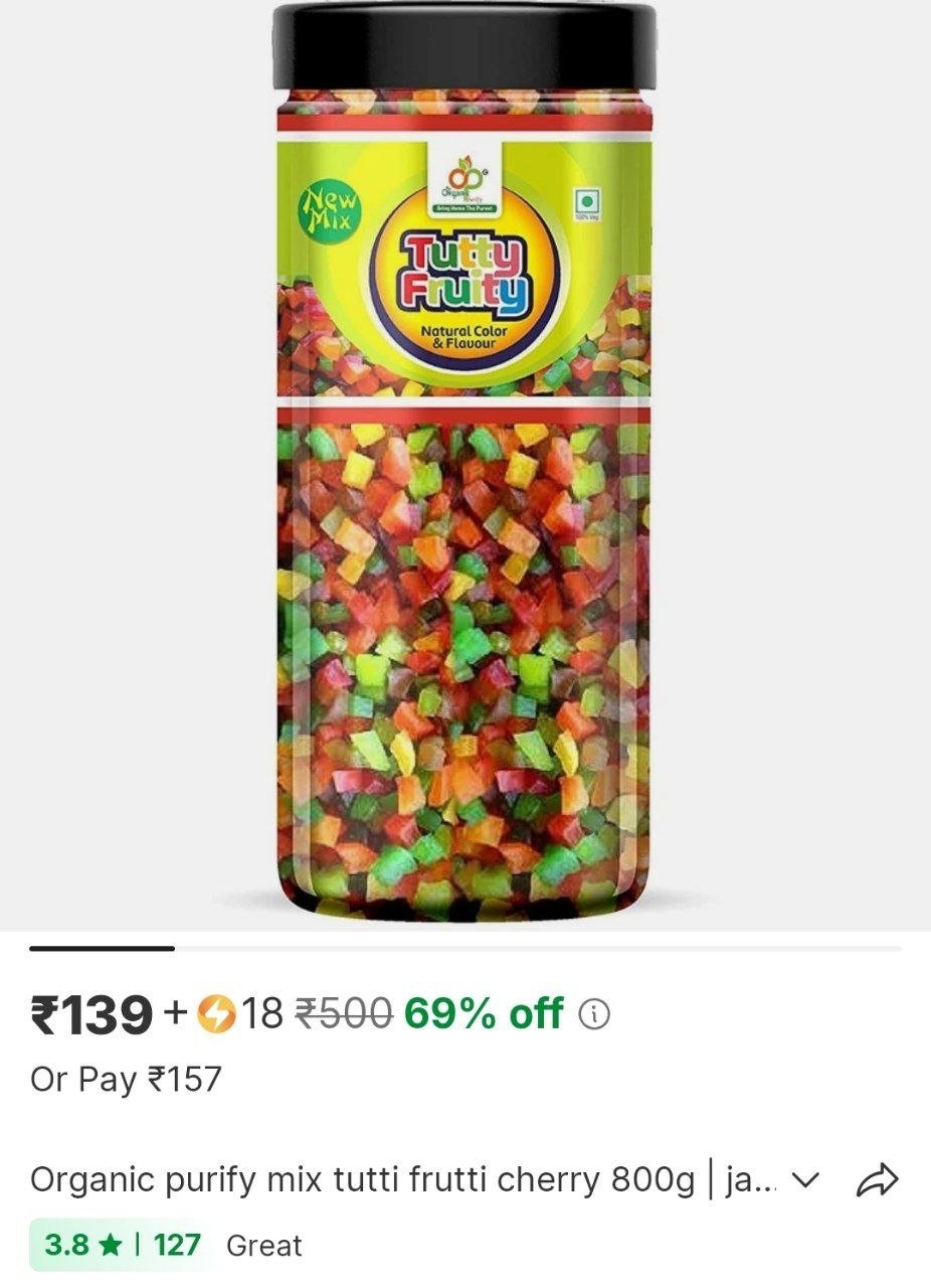 nutrifuture tutti frutti tutti fruti for cake cherries cherry sweet toppings cherries