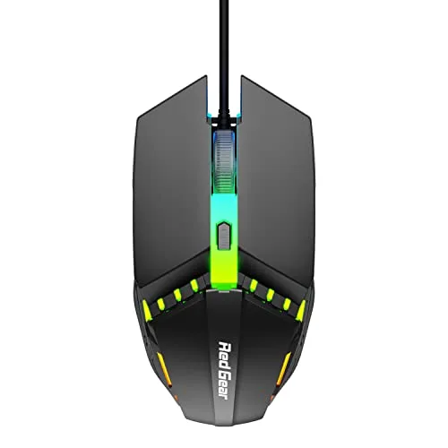 Redgear A-10 Wired Gaming Mouse with RGB LED, Lightweight an...