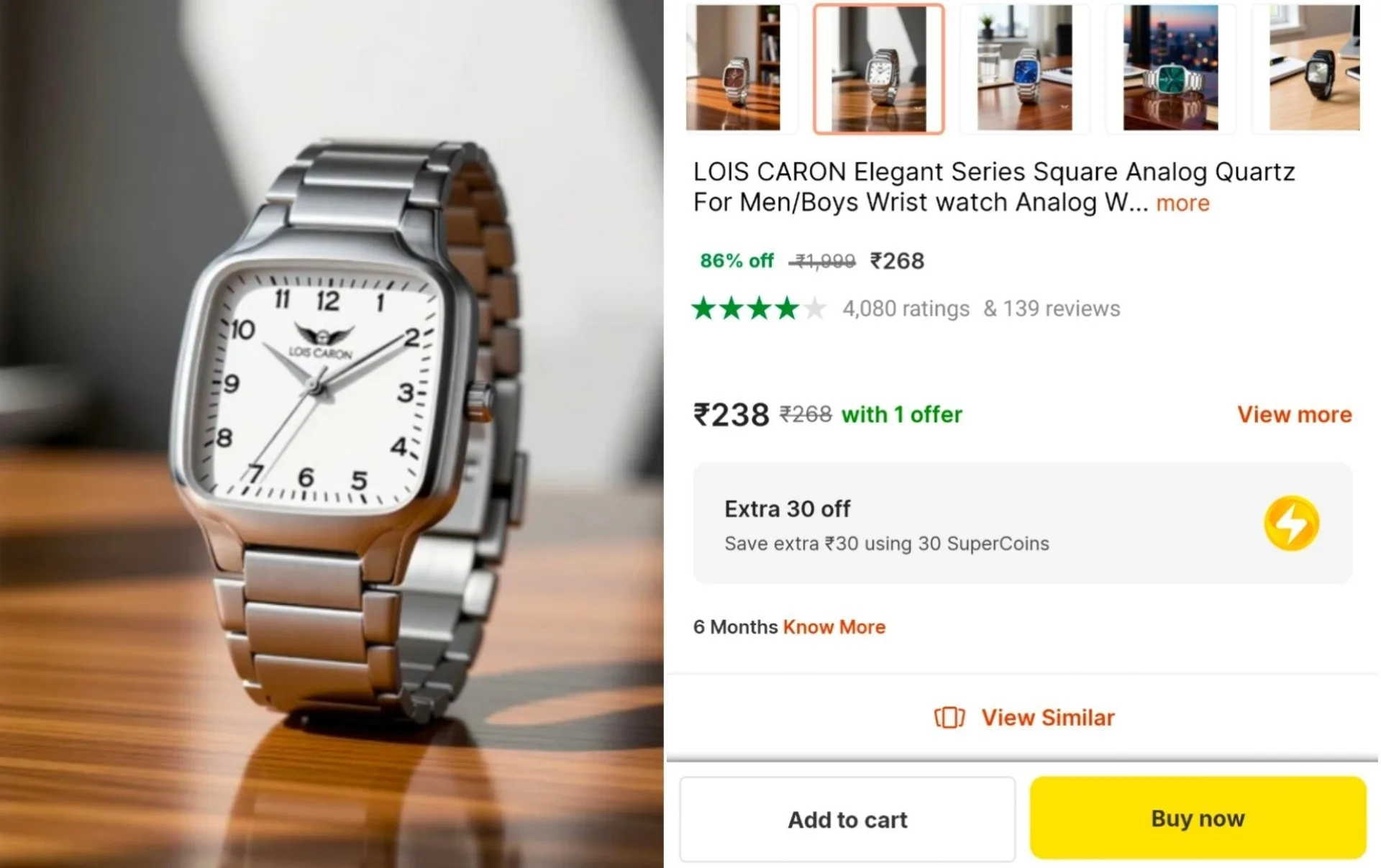 Square Analog Watch