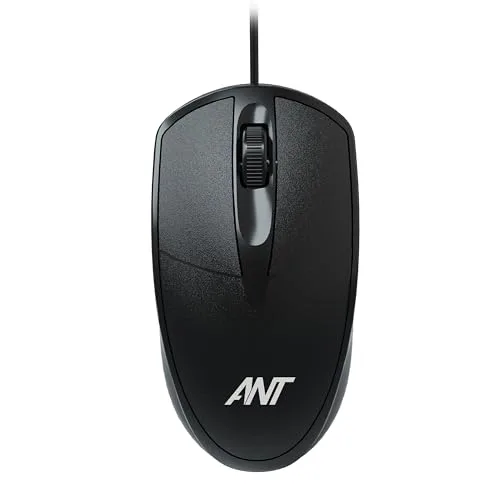 Ant Globe 10 Wired Optical Mouse with 1200 DPI, USB Connecti...
