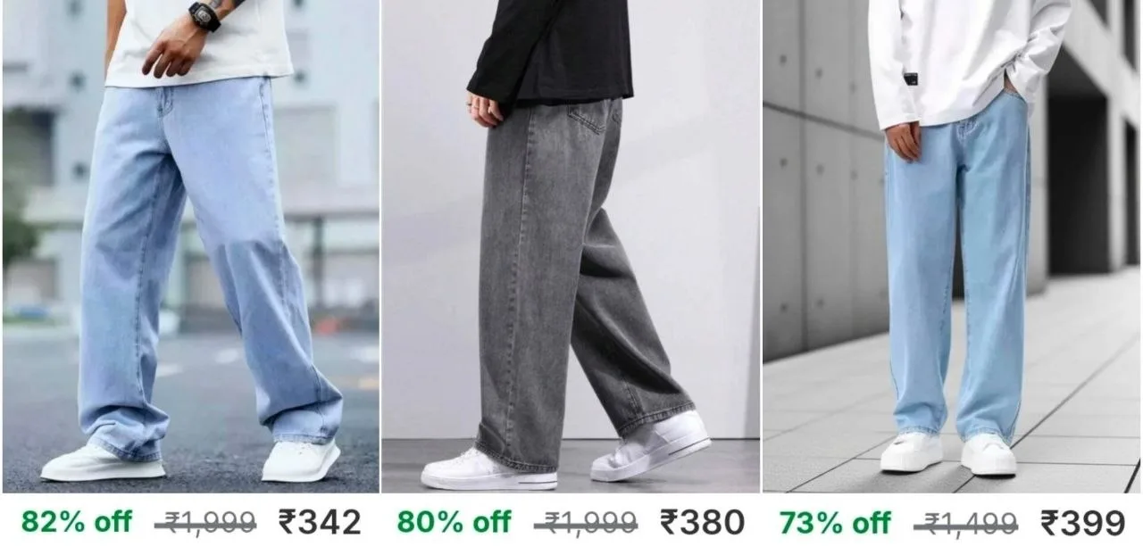 Men's Loose Fit Baggy Jeans