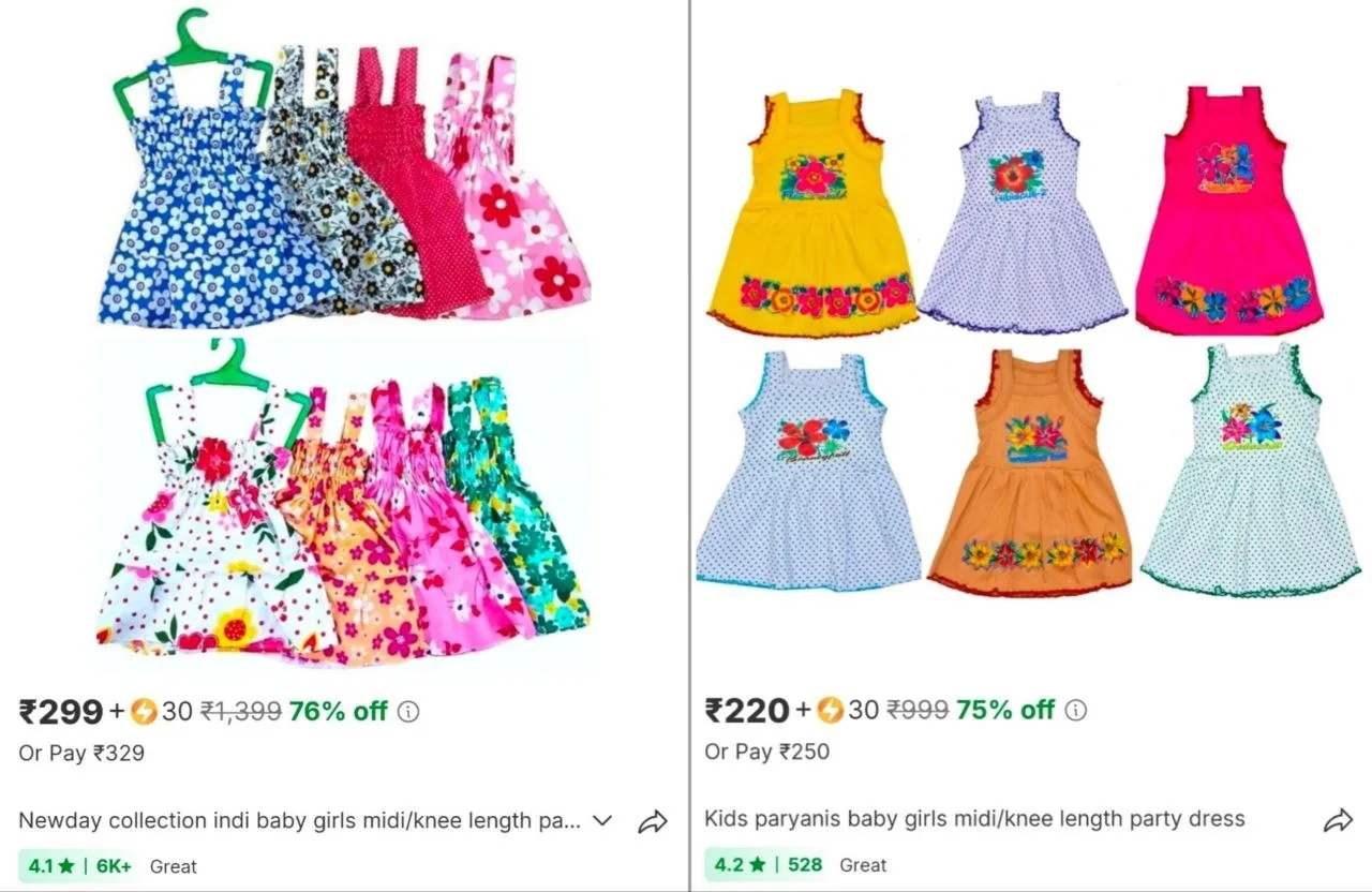 Pack of 8 Girl Dress